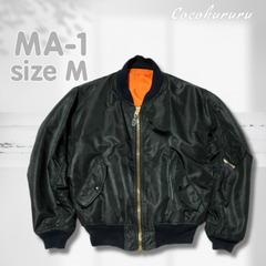MA-1ジャケット　サイズ M　ブラック　SCOVILLジップ　アメカジ　MA-1　フライトジャケット　ミリタリー　送料無料　即日発送　ショップをフォローでお得なクーポン発行してます！