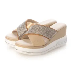 kitson キラキラ クロスベルト 厚底サンダル （BEIGE）のサムネイル