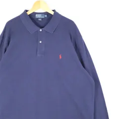 古着 大きいサイズ 90's ポロラルフローレン 長袖鹿の子ポロシャツ メンズUS-2XLサイズ tn-1707n