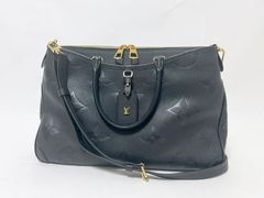 LOUIS VUITTON ルイヴィトン ジャイアント モノグラム アンプラント レザー トリアノンMM トートバッグ ショルダーバッグ ストラップ ノワール ブラック ICタグ M46487 美品