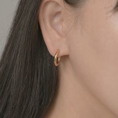 イヤリング レディース メンズ 金属アレルギー対応 つけっぱなしOK サージカルステンレス 316L 錆びない シンプル フープ ルピス LUPIS st0072