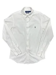 POLO RALPH LAUREN(ポロラルフローレン) 白 オックスフォード スリムフィット シャツ M