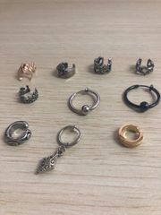 【在庫処分】 イヤーカフ フェイクピアス 10点セット メンズ fp-986