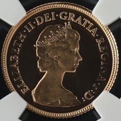 【準最高鑑定】 1984年 イギリス ヤングエリザベス 1/2sov 金貨 NGC PF69UC 美しさと威厳 ヤングバスト アンティークコイン モダン 英国