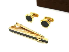 YVESSAINTLAURENT イヴサンローラン カフス カフリンクス ネクタイピン タイクリップ  2点セット メンズ ゴールド系 DK7368