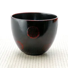 天然木製 汁椀 水玉 曙 漆塗り おしゃれ 味噌汁 和食器 器 お茶碗 お碗 鉢 お椀 おわん スープボウル 和風 洋風 カフェ風 和モダン 黒 ブラック