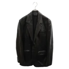 Acne Studios (アクネ ストゥディオズ) 21SS SUIT JACKETS ラムレザー シングル ブレザー スーツ テーラードジャケット ブラック FN-MN-LEAT000131のサムネイル