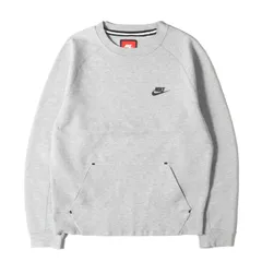 NIKE ナイキ スウェット サイズ:S / ワンポイント ロゴ テック スウェットシャツ (TECH FLEECE CREW 545164-066) / ヘザーグレー / トップス トレーナー プルオーバー【メンズ】