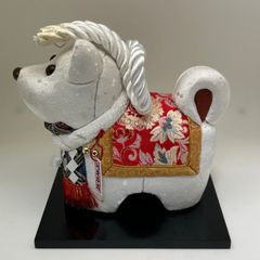 【商品番号MS-ETO11-2】木目込み人形　干支シリーズ　戌　狗  犬　　高さ　１8ｃｍ