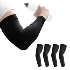 【数量限定】メンズ メンズ 野外活動 登山 スポーツ 夏用 日焼け止めカバー UPF50+UV対策 滑り止め 無地吸汗速乾 冷感 腕カバー uv手袋 【-5°凉爽触感】 アームカバー ４枚組 [Thieaudio]