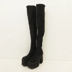 【姫路東店】 中古 EMODA | エモダ ブーツ スクエアフィットロングブーツ 042451830401 ブラック サイズ：M 【128】