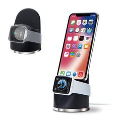 エレコム iPhone&amp-Apple Watch用スタンドケーブル差込可能ブラック AW-DSCHIPBK