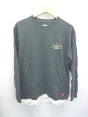 ◇ Θ Dickies ディッキーズ レイヤード風 長袖 Tシャツ サイズL ブラック メンズ E  【1506110006271】