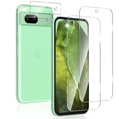 【新着商品】8a Pixel ガラスフィルム【4枚セット】pixel 8a フィルム2枚+pixel 8a カメラフィルム2枚 Google Pixel8a フィルム Google 全面保護 指紋認証対応 強化ガラス 旭硝子製素材 レンズ保護フィルムム グーグ