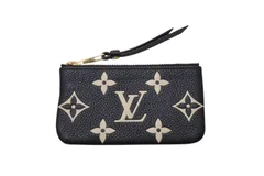 極美品 LOUIS VUITTON ルイ・ヴィトン モノグラム ポシェット クレ  M80885 ノワール コインケース ブラック ロゴ 小物 中古 4c069888