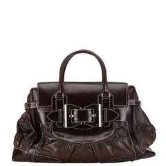 グッチ クイーン ハンドバッグ トートバッグ 189881 ブラウン レザー  