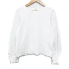 ジルスチュアート JILL STUART カットソー 長袖 パフスリーブ ラウンドネック 切替 無地 FR 白 ホワイト /FF12のサムネイル