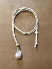 天然バロック真珠　淡水パール　紐ネックレス