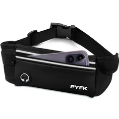 【在庫セール】PYFK ランニングポーチ 軽量 防水 揺れない ウエストポーチ iPhone スマホ対応 ランニング ポーチ 薄型 おしゃれ メンズ レディース