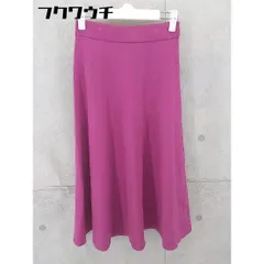 ◇ INDIVI インディヴィ ウエストゴム 膝下丈 フレア ニット スカート サイズ05 パープル系 レディース 【中古】 【1102250012198】