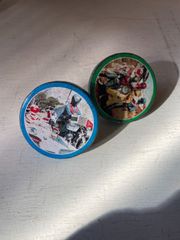 希少 当時物　ゴレンジャー　レトロ おもちゃ コマ こま 2個 　▼
