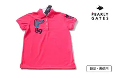 新品｜未使用｜パーリーゲイツ｜pearly gates｜ランダムロゴプリント ドライマスター 半袖ポロシャツ｜レディース ゴルフウェア｜0