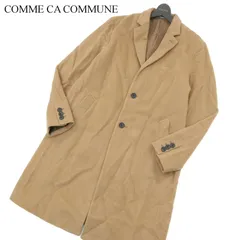 COMME CA COMMUNE コムサ コミューン イタリア製生地 ネロゴリ★ カシミヤ ブレンド モッサ チェスターコート Sz.L　メンズ
