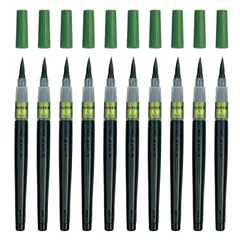 ぺんてる 筆ペン ぺんてる筆 太字 黒 10本 XFL2B(10)