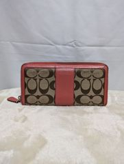 匿名配送 即購入可 COACH 長財布 シグネチャー ピンク ジャンク