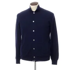 【中古】グランサッソ GRAN SASSO コットン スタンドカラー カーディガン ネイビー【サイズ50】【メンズ】のサムネイル