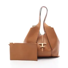 トッズ TOD'S トートバッグ Tタイムレス ショッピングバッグ ミディアム  ブラウン レザー Tタイムレス ショッピングバッグ レディース Used Aのサムネイル
