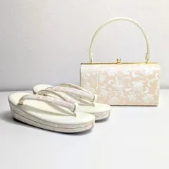 和装 草履 バッグ セット ピンク ベージュ フリーサイズ u92-1