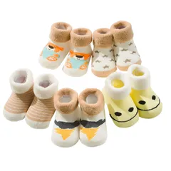 ベビーソックス 冬 分厚くて暖かい ベビー靴下 赤ちゃん靴下 0-3歳 新生児 靴下 棉 柔らかく履き心地 秋 冬 ルームソックス 保温防寒 子供靴下 キッズソックス 出産祝い 可愛い 5足セット T1057