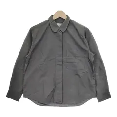 MARGARET HOWELL - MARGARET HOWELL 578-3253016 COTTON OXFORD コットン 丸襟  長袖シャツ 23AW チャコールグレー レディース マーガレットハウエル【中古】5-0118M∞ MARGARET HOWELL 578-3253016 COTTON OXFORD コットン 丸襟 長袖