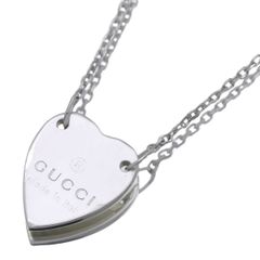 グッチ GUCCI ハートプレート ネックレス 223512 J8400 8106 シルバー Ag925 レディース 女性【中古】