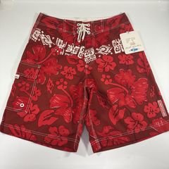 【新品】Rip Curl サーフパンツ 水着 30 レッド 海・リゾート・アウトドア対応【M59】