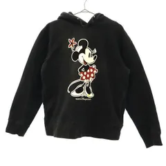 東京ディズニーリゾート ミニーマウス プリント スウェットパーカー M ブラック TOKYO DiSNEY RESORT プルパーカー メンズ 【中古】  【230205】