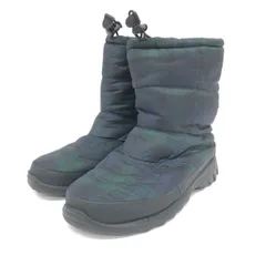 良好 THE NORTH FACE ザノースフェイス  ヌプシブーティーWP2  ブラック/グリーン チェック柄  メンズ　240001118795