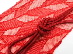 【一輝堂】【着物】和装小物　帯締め帯揚げセット　丸組　中抜き絞り　撚房　帯締　帯揚　25w03-3533