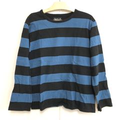 agnes b. アニエスベー ボーダー カットソー 長袖 ブルー×ブラック トップス 25d菊TK