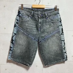 DIESEL ディーゼル デニム ハーフパンツ レース ジーンズ W27 ブラック 黒 Y2K 平成 ギャル レディース SG310-4