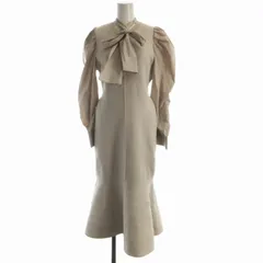 セルフォード CELFORD バックリボンマーメイドニットワンピース マキシ ロング 長袖 38 アイボリー CWNO225037 /RO