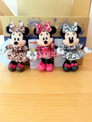 新品タグ付き　ヒョウ柄　ミニー　ぬいぐるみチャーム　３色　お顔厳選　ディズニー Disney（ぬいぐるみ）のフリマアイテム一覧