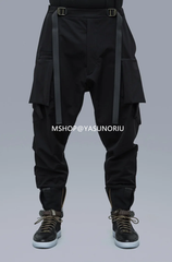 ACRONYM  ACRONYM - P23A-DS / SCHOELLER DRYSKIN CARGO DRAWCORD TROUSER - BLACK