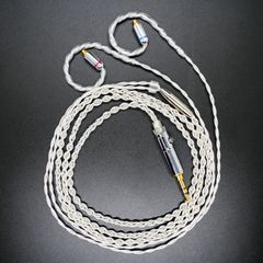 【1点のみ】7N粒子単結晶銅銀メッキ リッツ構造ケーブルIE900 3.5標準プラグ
