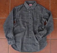 50s ブラックシャンブレー ごま塩 黒シャン 50s/BLUE TOP//ブラックシャンブレー/黒シャン/長袖シャツ/コットン