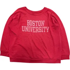 【USED/古着】80s チャンピオン champion RW スウェット カレッジ プリント 赤 アメカジ (XXLサイズ)