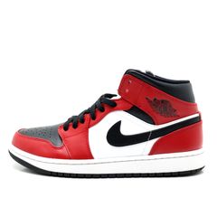 【楠本質店/元住吉】ナイキ/NIKE　エアジョーダン1　MID　シカゴ　ブラック　トゥ　 ブラック/ブラック/ジムレッド　サイズ：US9.5(JP27.5cm)　554724 069