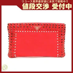 プラダ クラッチバッグ BP5210 レッド キャンバス