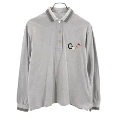 バーバリーズ 90s オールド 長袖 ポロシャツ ゴルフウェア L グレー系 Burberrys ロゴ レディース 【中古】  【230912】